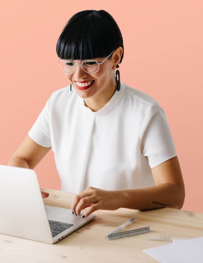 Woman with laptop