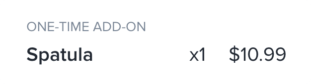 One-time add-on