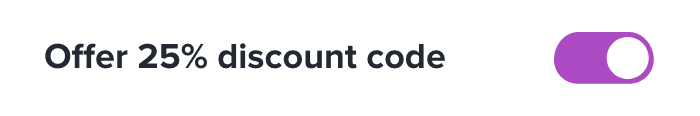 Offer 25% discount code